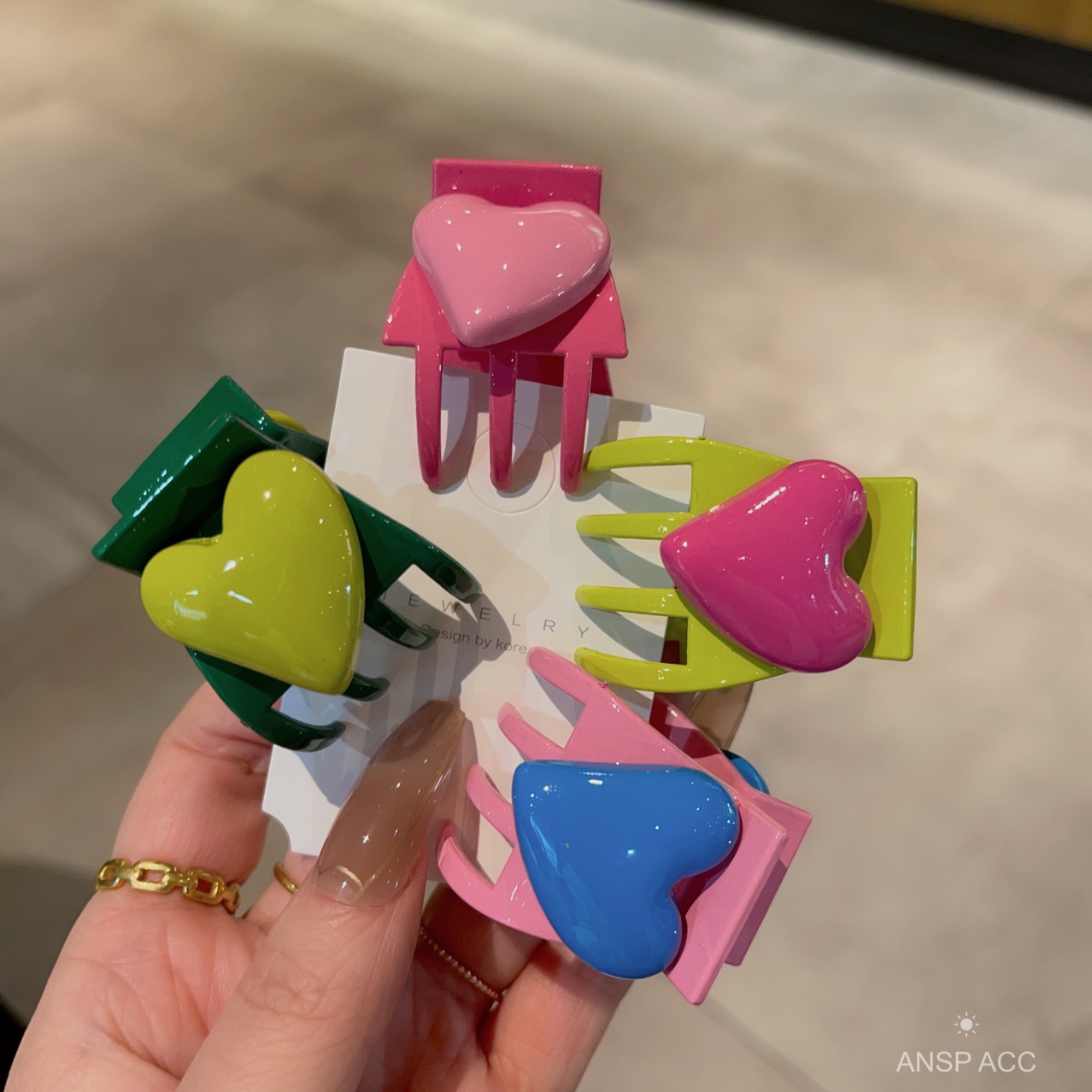 4pcs/set Colorful Heart Shape  - Women'S Fashion Korea review and price
