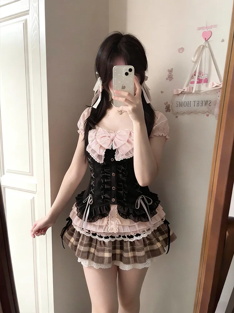Japanese Sweet Three Piece Set - Lace Trim Cami review and price